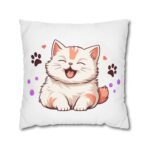 Festive Holiday Home Decor Square Poly Canvas Pillowcase | Vibrant Christmas Pillow Cover - Image 13