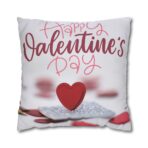 Festive Floral Striped Square Pillowcase | Polyester Valentine Decor - Image 17