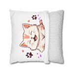 Festive Holiday Home Decor Square Poly Canvas Pillowcase | Vibrant Christmas Pillow Cover - Image 14