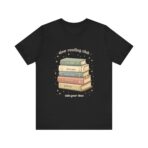 Slow Reading Club T-Shirt Book Lover Tee Cozy Literary Shirt Introvert Reading Aesthetic Top Minimalist Bookish Gift UK Style - Image 4
