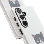 Grumpy Cat Illustration I'd Rather Be Napping Phone Case | Cute Cat Face - Image 48