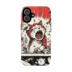 Screaming Cat Explosion phone case | tough cases, red comic art - Image 13
