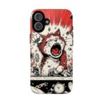 Screaming Cat Explosion phone case | tough cases, red comic art - Image 9