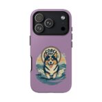 Retro Corgi Surf Phone Case UK, Cute Beach Dog Aesthetic Cover, Summer Vibes Protective Case, Dual Layer Shockproof Glossy Matte Gift - Image 37
