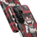 Mischievous Cat 'Oops!' Phone Case | Protective iPhone Cover, Red Black Cartoon - Image 44