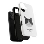 I Tolerate You Cat illustration Phone Case | Cat Face, Sarcastic Quote - Image 3