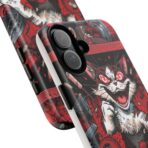 Mischievous Cat 'Oops!' Phone Case | Protective iPhone Cover, Red Black Cartoon - Image 14