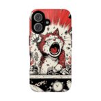 Screaming Cat Explosion phone case | tough cases, red comic art