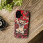 Graffiti Cat Phone Case UK, Street Art Aesthetic Cover, Bold Red Cartoon Cat Design, Dual Layer Shockproof Protective Glossy Matte Case - Image 8