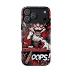 Mischievous Cat 'Oops!' Phone Case | Protective iPhone Cover, Red Black Cartoon - Image 39
