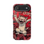 Graffiti Cat Phone Case UK, Street Art Aesthetic Cover, Bold Red Cartoon Cat Design, Dual Layer Shockproof Protective Glossy Matte Case - Image 35