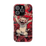 Graffiti Cat Phone Case UK, Street Art Aesthetic Cover, Bold Red Cartoon Cat Design, Dual Layer Shockproof Protective Glossy Matte Case - Image 17
