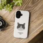 I Tolerate You Cat illustration Phone Case | Cat Face, Sarcastic Quote - Image 8