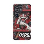 Mischievous Cat 'Oops!' Phone Case | Protective iPhone Cover, Red Black Cartoon - Image 51