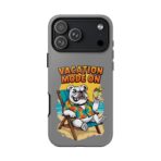 Vacation Mode On Bulldog Phone Case | Summer Beach Illustration - Image 39