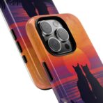 Better Together Cat Phone Case UK, Sunset Cat Silhouette Aesthetic Cover, Cute Couple Pet Design, Dual Layer Shockproof Glossy Matte Gift - Image 18