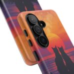 Better Together Cat Phone Case UK, Sunset Cat Silhouette Aesthetic Cover, Cute Couple Pet Design, Dual Layer Shockproof Glossy Matte Gift - Image 44