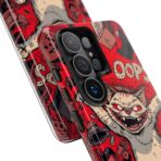 Graffiti Cat Phone Case UK, Street Art Aesthetic Cover, Bold Red Cartoon Cat Design, Dual Layer Shockproof Protective Glossy Matte Case - Image 50