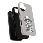 Sad Puppy Holding 'My Owner Forgot to Feed Me' Phone Case | Dog Rescue Humor - Image 7