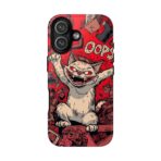 Graffiti Cat Phone Case UK, Street Art Aesthetic Cover, Bold Red Cartoon Cat Design, Dual Layer Shockproof Protective Glossy Matte Case - Image 33