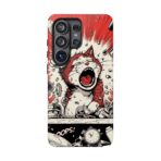 Screaming Cat Explosion phone case | tough cases, red comic art - Image 47
