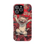 Graffiti Cat Phone Case UK, Street Art Aesthetic Cover, Bold Red Cartoon Cat Design, Dual Layer Shockproof Protective Glossy Matte Case - Image 29