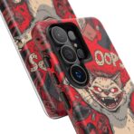 Graffiti Cat Phone Case UK, Street Art Aesthetic Cover, Bold Red Cartoon Cat Design, Dual Layer Shockproof Protective Glossy Matte Case - Image 52
