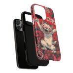 Graffiti Cat Phone Case UK, Street Art Aesthetic Cover, Bold Red Cartoon Cat Design, Dual Layer Shockproof Protective Glossy Matte Case - Image 31