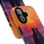 Better Together Cat Phone Case UK, Sunset Cat Silhouette Aesthetic Cover, Cute Couple Pet Design, Dual Layer Shockproof Glossy Matte Gift - Image 2