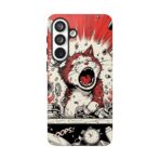 Screaming Cat Explosion phone case | tough cases, red comic art - Image 43