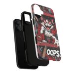 Mischievous Cat 'Oops!' Phone Case | Protective iPhone Cover, Red Black Cartoon - Image 15