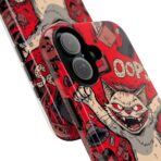 Graffiti Cat Phone Case UK, Street Art Aesthetic Cover, Bold Red Cartoon Cat Design, Dual Layer Shockproof Protective Glossy Matte Case - Image 2