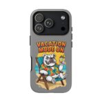 Vacation Mode On Bulldog Phone Case | Summer Beach Illustration - Image 38