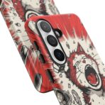 Screaming Cat Explosion phone case | tough cases, red comic art - Image 46
