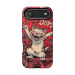 Graffiti Cat Phone Case UK, Street Art Aesthetic Cover, Bold Red Cartoon Cat Design, Dual Layer Shockproof Protective Glossy Matte Case - Image 36