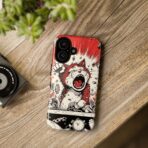 Screaming Cat Explosion phone case | tough cases, red comic art - Image 4