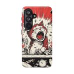 Screaming Cat Explosion phone case | tough cases, red comic art - Image 41