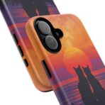 Better Together Cat Phone Case UK, Sunset Cat Silhouette Aesthetic Cover, Cute Couple Pet Design, Dual Layer Shockproof Glossy Matte Gift - Image 14