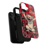 Graffiti Cat Phone Case UK, Street Art Aesthetic Cover, Bold Red Cartoon Cat Design, Dual Layer Shockproof Protective Glossy Matte Case - Image 3