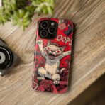 Graffiti Cat Phone Case UK, Street Art Aesthetic Cover, Bold Red Cartoon Cat Design, Dual Layer Shockproof Protective Glossy Matte Case - Image 28