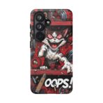 Mischievous Cat 'Oops!' Phone Case | Protective iPhone Cover, Red Black Cartoon - Image 43