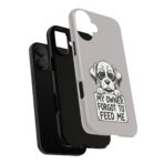 Sad Puppy Holding 'My Owner Forgot to Feed Me' Phone Case | Dog Rescue Humor - Image 15