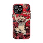 Graffiti Cat Phone Case UK, Street Art Aesthetic Cover, Bold Red Cartoon Cat Design, Dual Layer Shockproof Protective Glossy Matte Case - Image 25