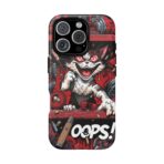 Mischievous Cat 'Oops!' Phone Case | Protective iPhone Cover, Red Black Cartoon - Image 21