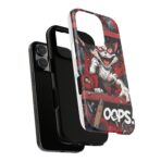 Mischievous Cat 'Oops!' Phone Case | Protective iPhone Cover, Red Black Cartoon - Image 23