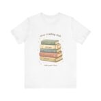 Slow Reading Club T-Shirt Book Lover Tee Cozy Literary Shirt Introvert Reading Aesthetic Top Minimalist Bookish Gift UK Style - Image 2