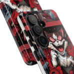 Mischievous Cat 'Oops!' Phone Case | Protective iPhone Cover, Red Black Cartoon - Image 42
