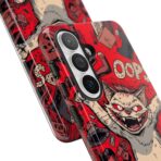 Graffiti Cat Phone Case UK, Street Art Aesthetic Cover, Bold Red Cartoon Cat Design, Dual Layer Shockproof Protective Glossy Matte Case - Image 46