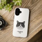 I Tolerate You Cat illustration Phone Case | Cat Face, Sarcastic Quote - Image 12