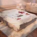 Love Script Cozy Winter Velveteen Plush Blanket - Image 4
